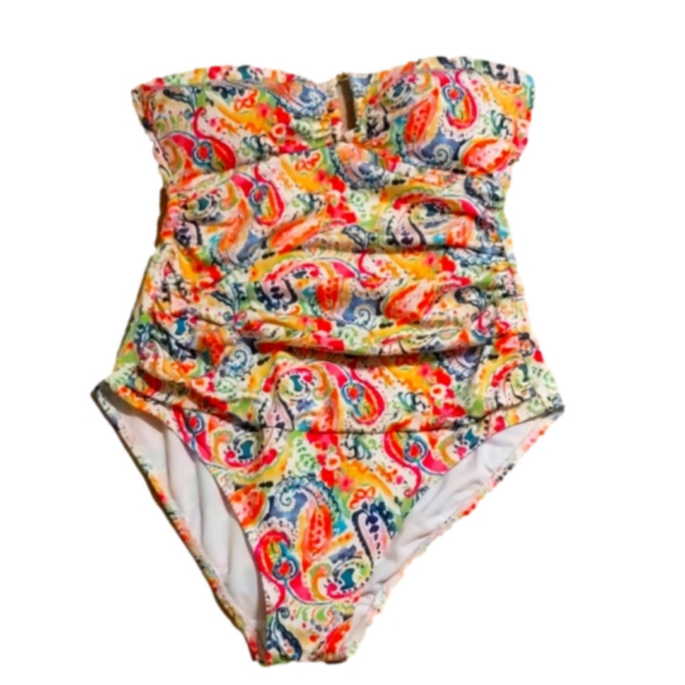 Lauren Ralph Lauren Multicolor Paisley One Piece Swimsuit